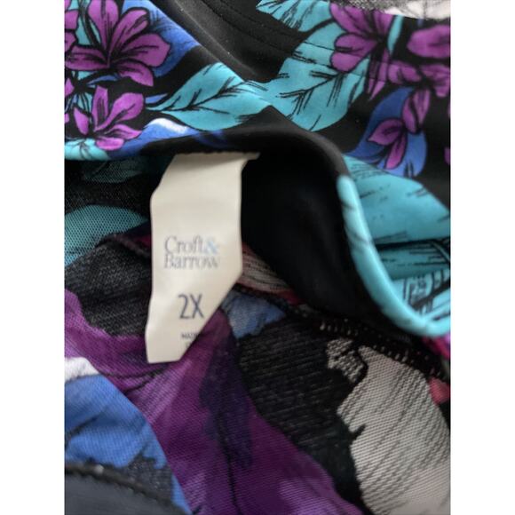 Croft & Barrow Two Piece Tankini Swimsuit, NWT, Top Size 2X, Bottom Size L - Picture 7 of 14